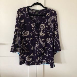 Floral Print Lucky Brand Top -Sz L
